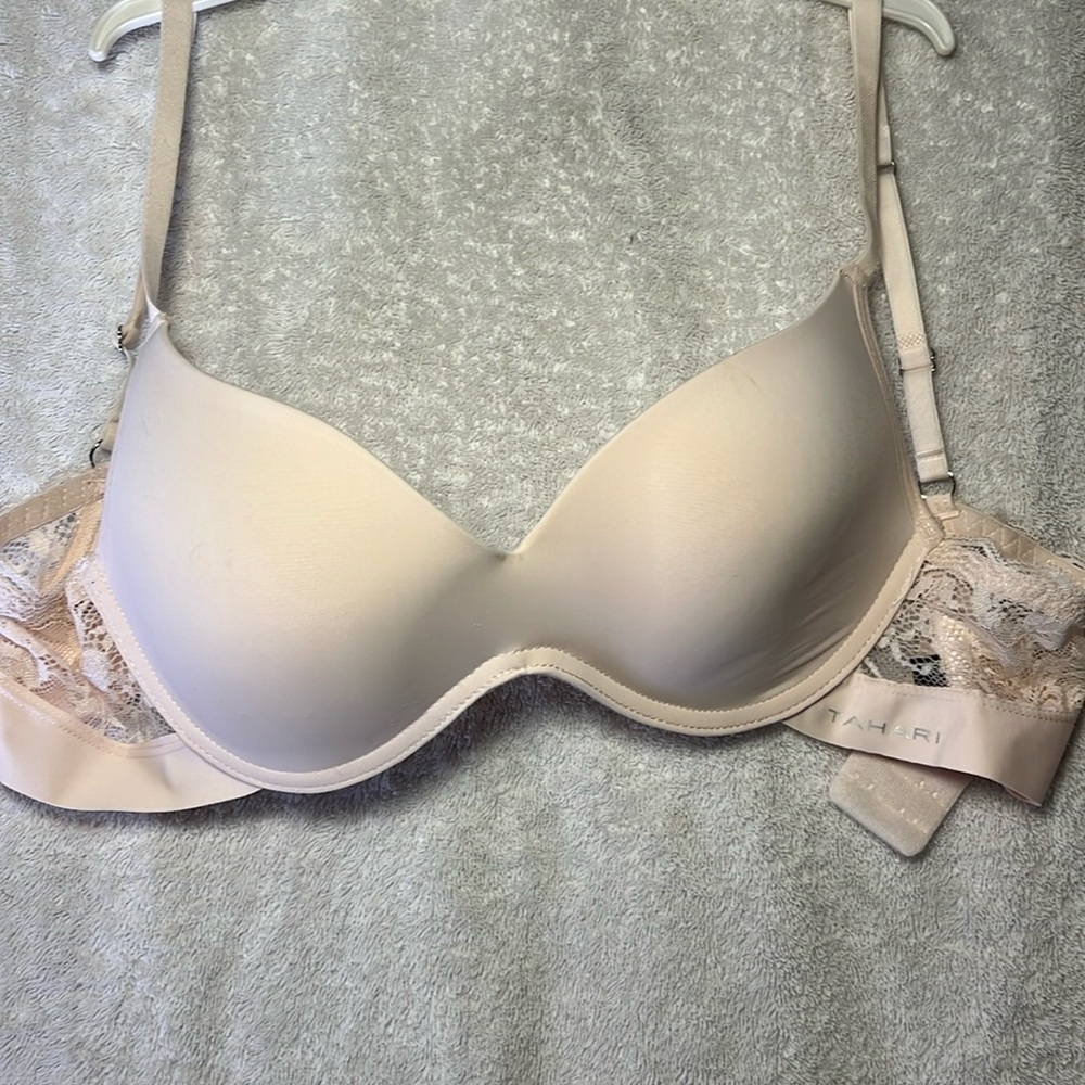 Tahari light pink padded bra lace 34B